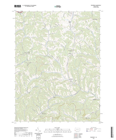 United States Geological Survey Prosperity, PA (2023, 24000-Scale) digital map
