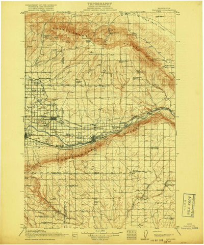 United States Geological Survey Prosser, WA (1917, 125000-Scale) digital map