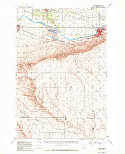 United States Geological Survey Prosser, WA (1965, 62500-Scale) digital map