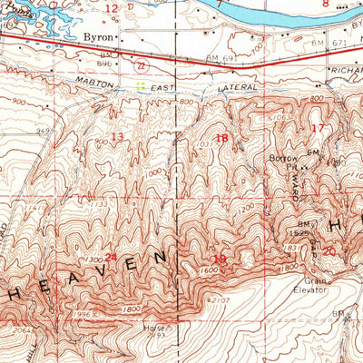 United States Geological Survey Prosser, WA (1965, 62500-Scale) digital map