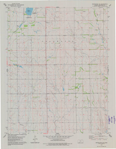 United States Geological Survey Protection NE, KS (1979, 24000-Scale) digital map