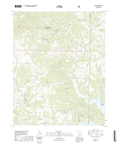 United States Geological Survey Protem, MO (2021, 24000-Scale) digital map