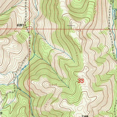 United States Geological Survey Protsmans Knob, WY (1992, 24000-Scale) digital map
