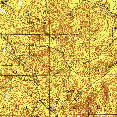 United States Geological Survey Provencal, LA (1943, 62500-Scale) digital map