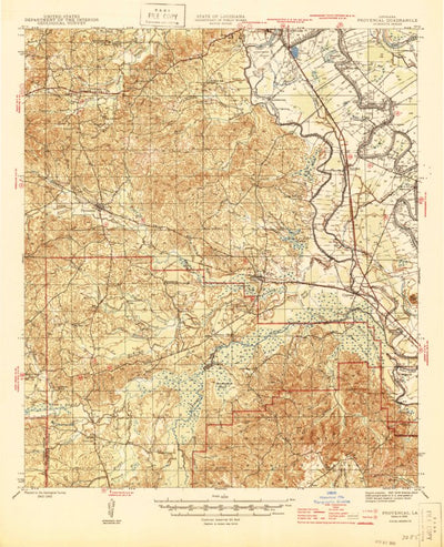 United States Geological Survey Provencal, LA (1945, 62500-Scale) digital map