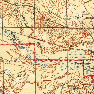 United States Geological Survey Provencal, LA (1945, 62500-Scale) digital map