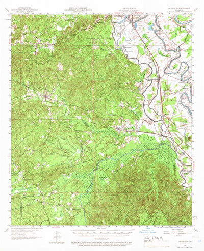 United States Geological Survey Provencal, LA (1957, 62500-Scale) digital map