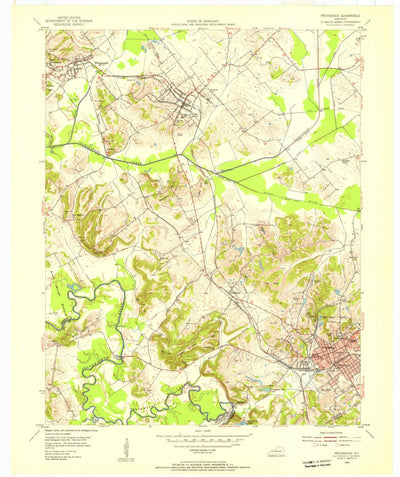 United States Geological Survey Providence, KY (1954, 24000-Scale) digital map