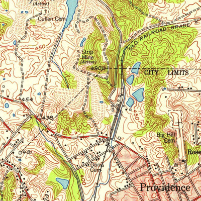 United States Geological Survey Providence, KY (1954, 24000-Scale) digital map