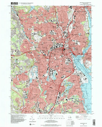 United States Geological Survey Providence, RI (1996, 24000-Scale) digital map