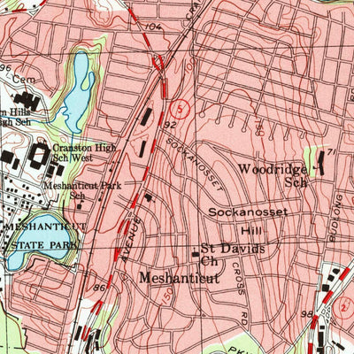 United States Geological Survey Providence, RI (1996, 24000-Scale) digital map