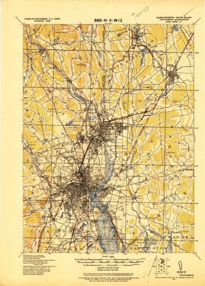 United States Geological Survey Providence, RI-MA (1921, 62500-Scale) digital map