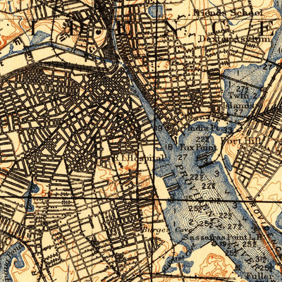 United States Geological Survey Providence, RI-MA (1921, 62500-Scale) digital map