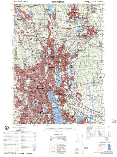 United States Geological Survey Providence, RI-MA (1979, 50000-Scale) digital map