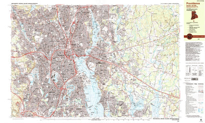 United States Geological Survey Providence, RI-MA (1987, 25000-Scale) digital map