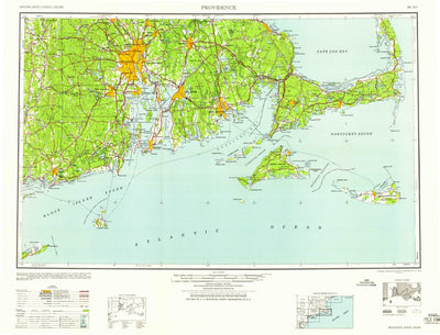 United States Geological Survey Providence, RI-MA-CT-NY (1958, 250000-Scale) digital map