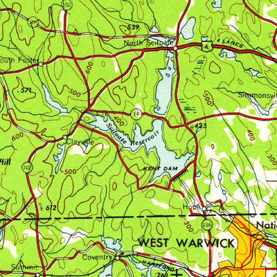 United States Geological Survey Providence, RI-MA-CT-NY (1958, 250000-Scale) digital map