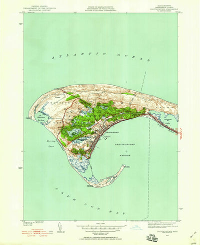 United States Geological Survey Provincetown, MA (1949, 24000-Scale) digital map