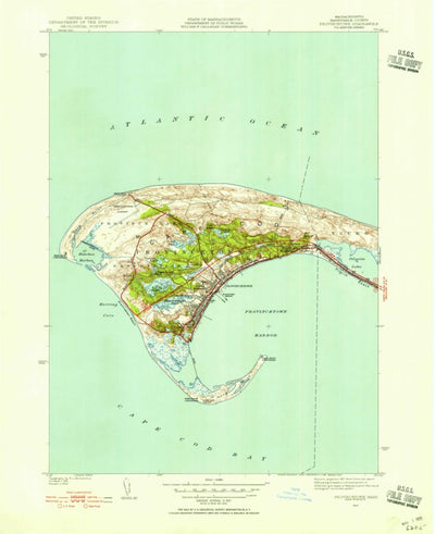 United States Geological Survey Provincetown, MA (1949, 31680-Scale) digital map