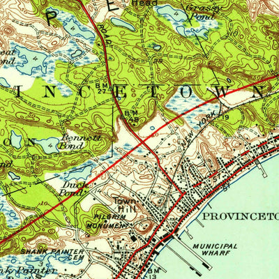 United States Geological Survey Provincetown, MA (1949, 31680-Scale) digital map