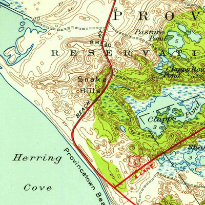 United States Geological Survey Provincetown, MA (1949, 31680-Scale) digital map