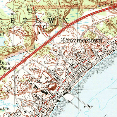 United States Geological Survey Provincetown, MA (1972, 24000-Scale) digital map