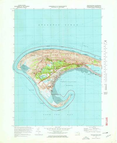 United States Geological Survey Provincetown, MA (1972, 25000-Scale) digital map
