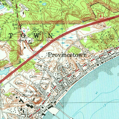 United States Geological Survey Provincetown, MA (1972, 25000-Scale) digital map