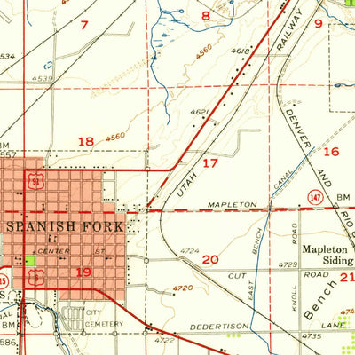 United States Geological Survey Provo, UT (1949, 62500-Scale) digital map