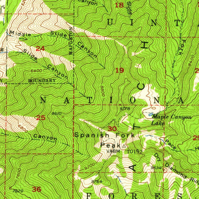 United States Geological Survey Provo, UT (1949, 62500-Scale) digital map