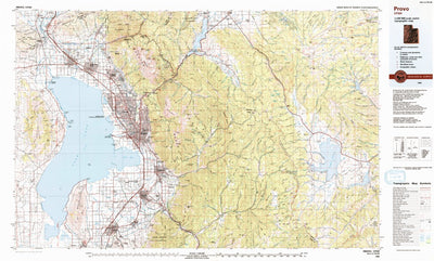 United States Geological Survey Provo, UT (1986, 100000-Scale) digital map