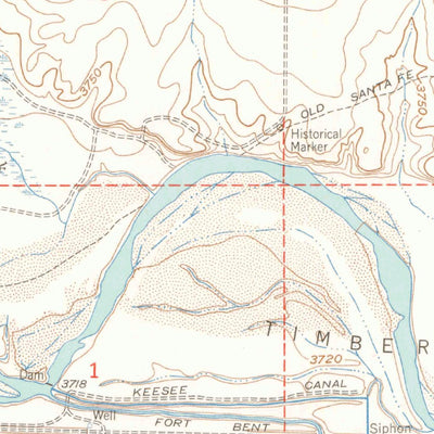 United States Geological Survey Prowers, CO (1953, 24000-Scale) digital map