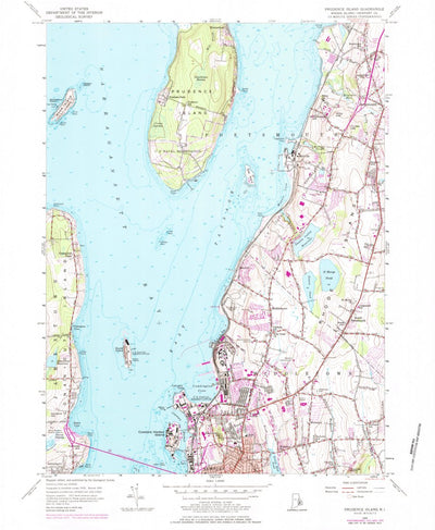 United States Geological Survey Prudence Island, RI (1955, 24000-Scale) digital map
