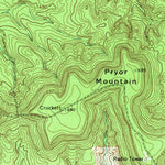United States Geological Survey Pryor Mountain, TX (1973, 24000-Scale) digital map