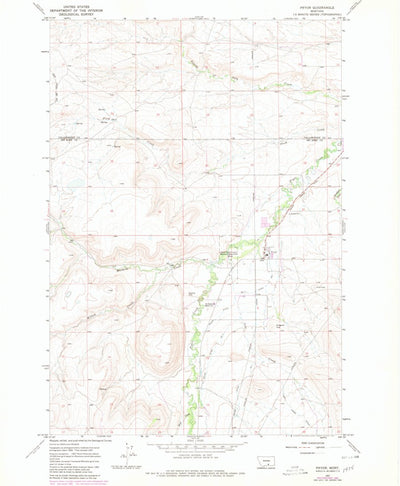 United States Geological Survey Pryor, MT (1967, 24000-Scale) digital map