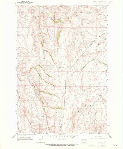United States Geological Survey Pryor NW, MT (1967, 24000-Scale) digital map