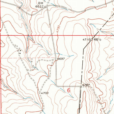 United States Geological Survey Pryor NW, MT (1967, 24000-Scale) digital map