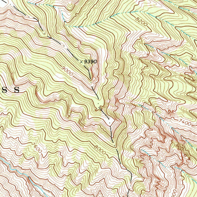 United States Geological Survey Ptarmigan Mountain, WY (1970, 24000-Scale) digital map