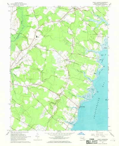 United States Geological Survey Public Landing, MD (1967, 24000-Scale) digital map