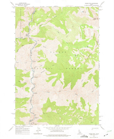 United States Geological Survey Puddin Mountain, ID (1962, 24000-Scale) digital map