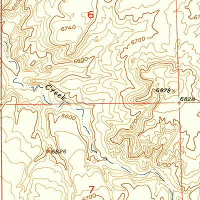 United States Geological Survey Puddle Springs, WY (1952, 24000-Scale) digital map