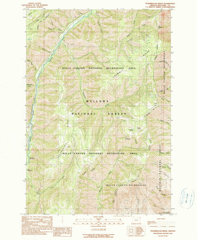 United States Geological Survey Puderbaugh Ridge, OR (1990, 24000-Scale) digital map