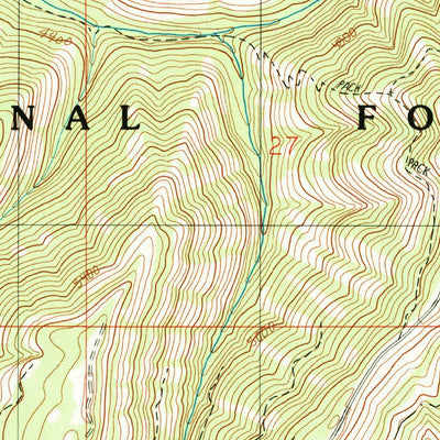 United States Geological Survey Puderbaugh Ridge, OR (1990, 24000-Scale) digital map