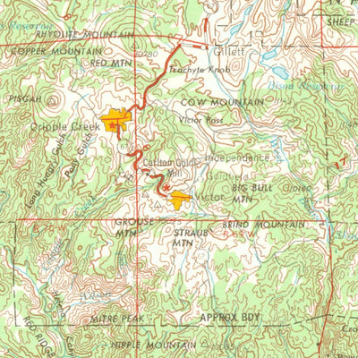 United States Geological Survey Pueblo, CO (1954, 250000-Scale) digital map