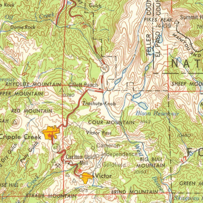 United States Geological Survey Pueblo, CO (1958, 250000-Scale) digital map