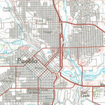 United States Geological Survey Pueblo, CO (1981, 100000-Scale) digital map