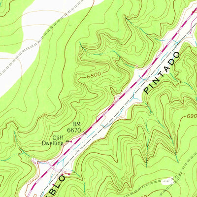 United States Geological Survey Pueblo Pintado, NM (1961, 24000-Scale) digital map