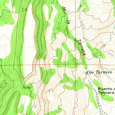 United States Geological Survey Pueblo Viejo Mesa, NM (1964, 24000-Scale) digital map