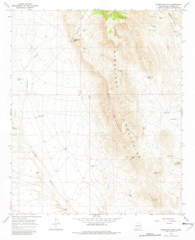 United States Geological Survey Puertecito Gap, NM (1965, 24000-Scale) digital map