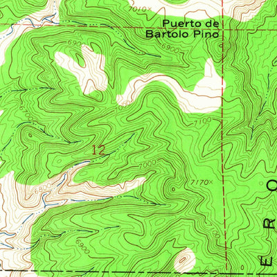 United States Geological Survey Puerto De Los Cavadores, NM (1964, 24000-Scale) digital map